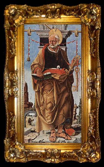 framed  Francesco del Cossa Griffoni-Altar, ursprl. Griffonikapelle in der San Petronio in Bologna, linker Flugel, ta009-2